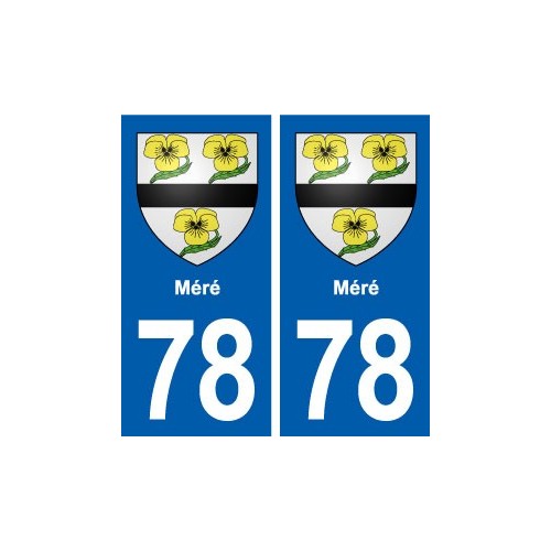 78 Méré blason autocollant plaque stickers ville