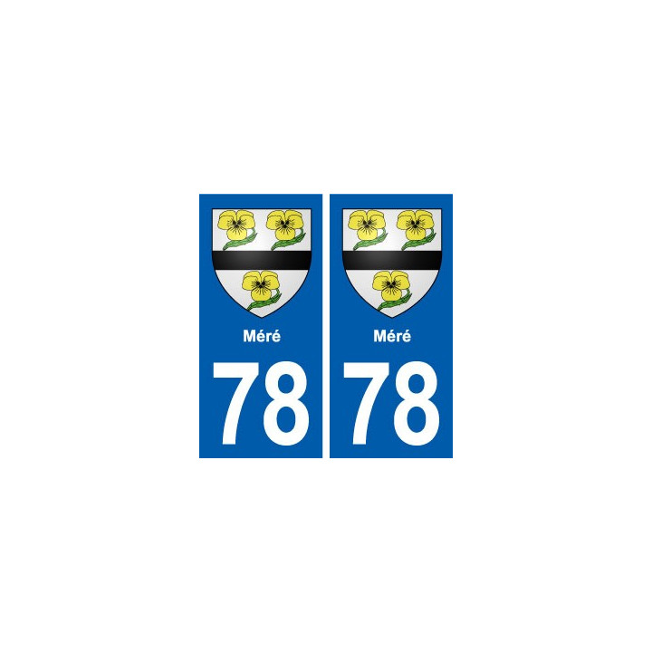 78 Méré blason autocollant plaque stickers ville