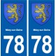 78 Mézy-sur-Seine blason autocollant plaque stickers ville