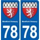 78 Montfort-l'Amaury blason autocollant plaque stickers ville
