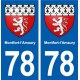 78 Montfort-l'Amaury blason autocollant plaque stickers ville