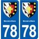 78 Morainvilliers blason autocollant plaque stickers ville