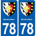 78 Morainvilliers blason autocollant plaque stickers ville