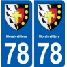 78 Morainvilliers blason autocollant plaque stickers ville