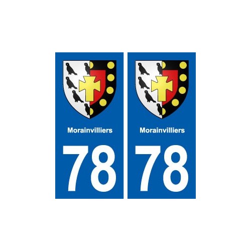 78 Morainvilliers blason autocollant plaque stickers ville