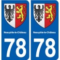 78 Neauphle-le-Château blason autocollant plaque stickers ville