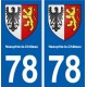 78 Neauphle-le-Château blason autocollant plaque stickers ville