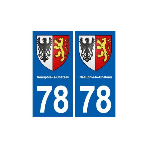 78 Neauphle-le-Château blason autocollant plaque stickers ville