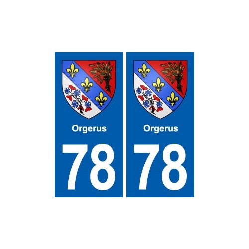 78 Orgerus blason autocollant plaque stickers ville
