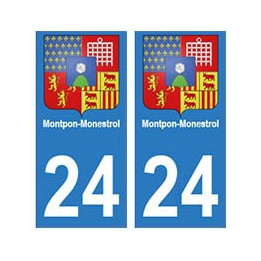 24 Dordogne autocollant plaque blason armoiries stickers département