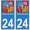 24 Dordogne autocollant plaque blason armoiries stickers département