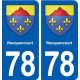 78 Rocquencourt blason autocollant plaque stickers ville