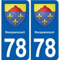 78 Rocquencourt blason autocollant plaque stickers ville