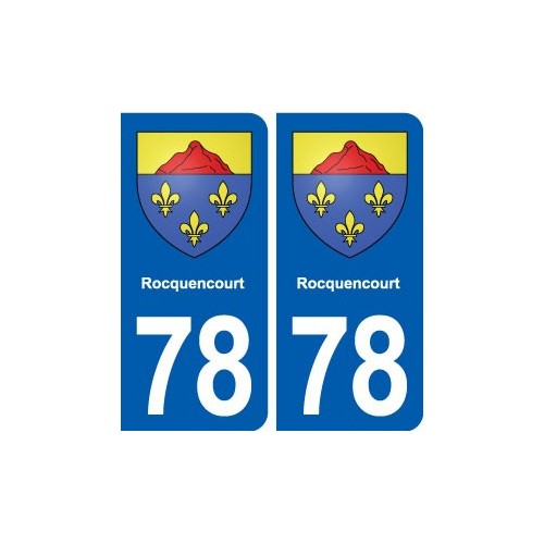 78 Rocquencourt blason autocollant plaque stickers ville