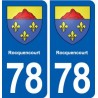 78 Rocquencourt blason autocollant plaque stickers ville