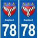 78 Septeuil blason autocollant plaque stickers ville