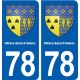 78 Villiers-Saint-Frédéric blason autocollant plaque stickers ville