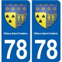 78 Villiers-Saint-Frédéric blason autocollant plaque stickers ville