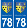 78 Villiers-Saint-Frédéric blason autocollant plaque stickers ville
