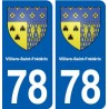 78 Villiers-Saint-Frédéric blason autocollant plaque stickers ville