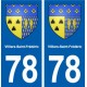 78 Villiers-Saint-Frédéric blason autocollant plaque stickers ville