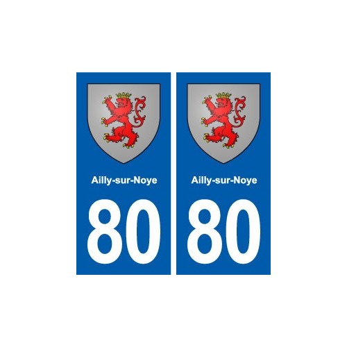 80 Ailly-sur-Noye  blason autocollant plaque stickers ville