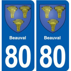 80 Beauval blason autocollant plaque stickers ville