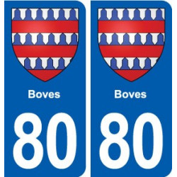 80 Boves blason autocollant plaque stickers ville