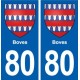 80 Boves blason autocollant plaque stickers ville