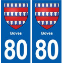 80 Boves blason autocollant plaque stickers ville