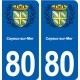 80 Cayeux-sur-Mer blason autocollant plaque stickers ville