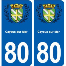 80 Cayeux-sur-Mer blason autocollant plaque stickers ville
