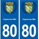 80 Cayeux-sur-Mer blason autocollant plaque stickers ville