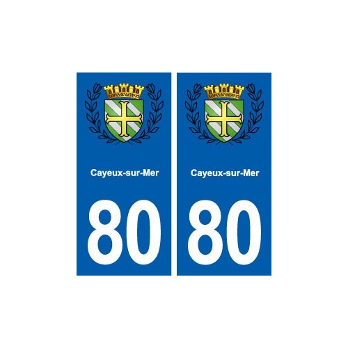 80 Cayeux-sur-Mer blason autocollant plaque stickers ville