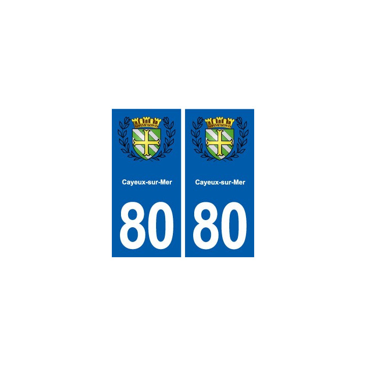 80 Cayeux-sur-Mer blason autocollant plaque stickers ville