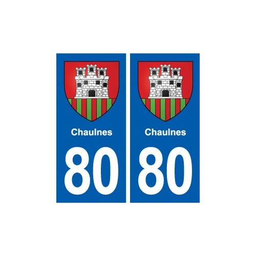 80 Chaulnes blason autocollant plaque stickers ville