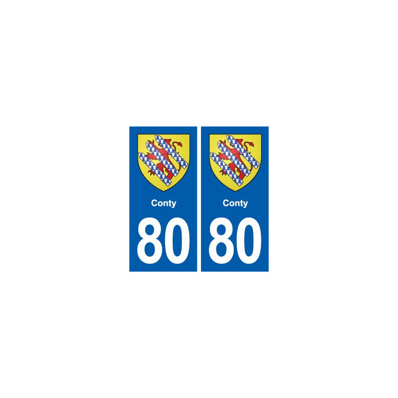 80 Conty blason autocollant plaque stickers ville