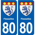 80 Flesselles blason autocollant plaque stickers ville