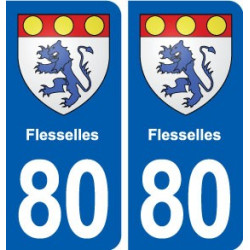 80 Flesselles blason autocollant plaque stickers ville