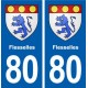 80 Flesselles blason autocollant plaque stickers ville