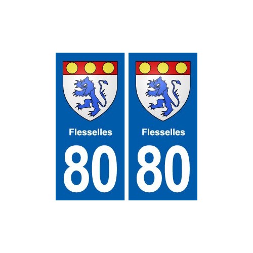 80 Flesselles blason autocollant plaque stickers ville