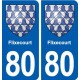 80 Flixecourt blason autocollant plaque stickers ville