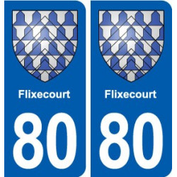 80 Flixecourt blason autocollant plaque stickers ville