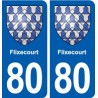 80 Flixecourt blason autocollant plaque stickers ville