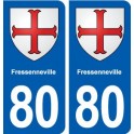 80 Fressenneville blason autocollant plaque stickers ville