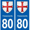 80 Fressenneville blason autocollant plaque stickers ville