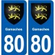 80 Gamaches blason autocollant plaque stickers ville