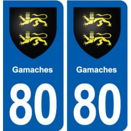 80 Gamaches blason autocollant plaque stickers ville