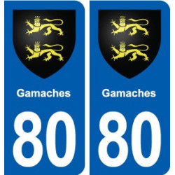 80 Gamaches blason autocollant plaque stickers ville