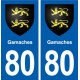 80 Gamaches blason autocollant plaque stickers ville